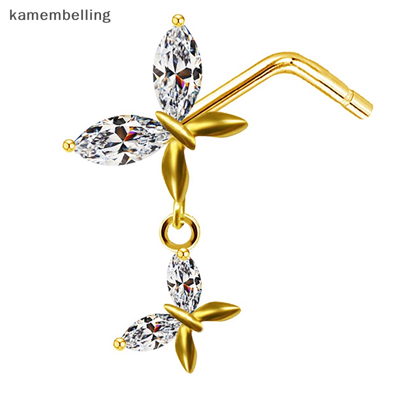 Khuyên Mũi Thép Không Gỉ Hình Mèo / Bướm / Trái Tim Cho Nữ