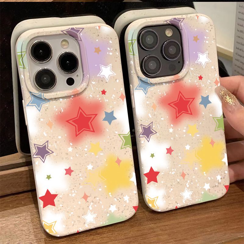 Ốp Điện Thoại Dẻo Họa Tiết Ngôi Sao 4DZR Dễ Thương Chống Sốc Cho Iphone1214pro11 max7 8p 13