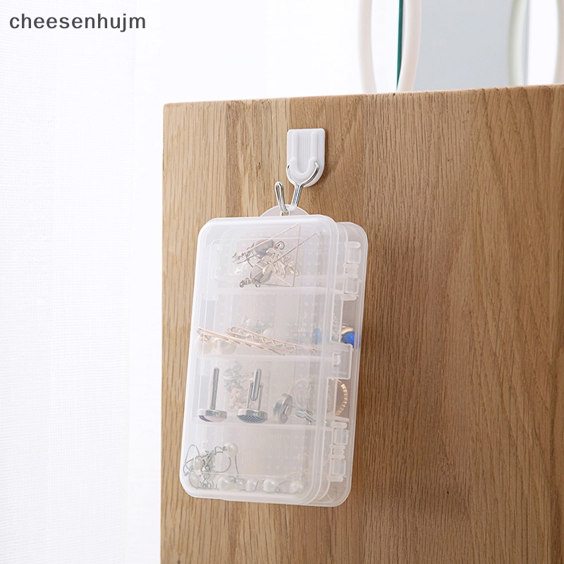 Hộp Đựng Trang Sức Bằng Nhựa Hai Tầng Hình Chữ Nhật Tiện Dụng