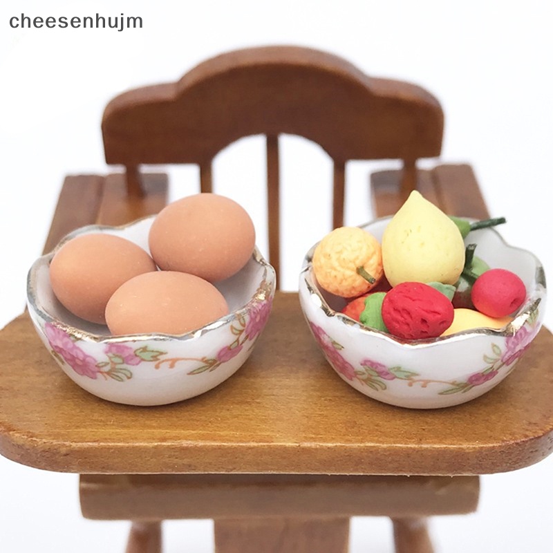 Mô Hình Đĩa Tráng Miệng Mini Tỉ Lệ 1: 12 Dùng Để Trang Trí Nhà Búp Bê