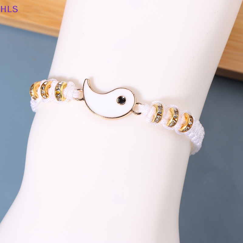 [HLS] Vòng Tay Dây Bện Mặt Âm Dương Âm Dương Hợp Kim Có Thể Điều Chỉnh Phù Hợp Cho Cặp Đôi