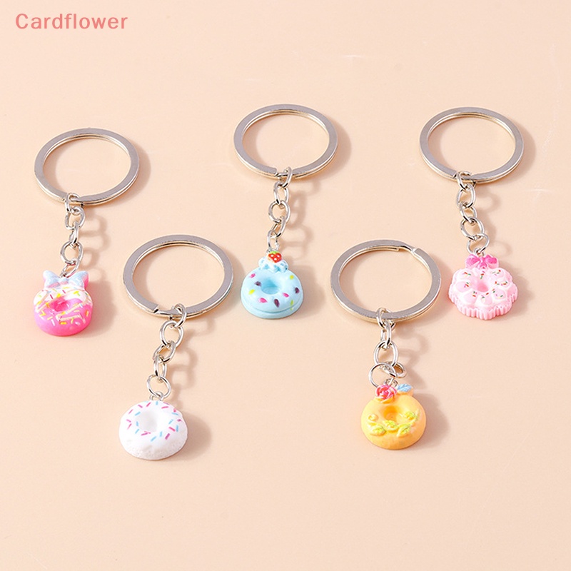 Móc Khóa Hình Bánh Donut < Cardflower > Hoạt Hình Dễ Thương