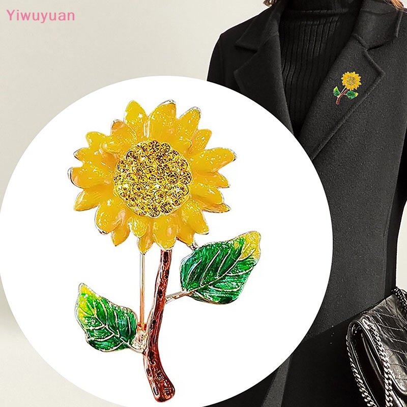 &lt; Yiwuyuan &gt; Ghim Cài Áo Hình Hoa Hướng Dương Van Gogh Thời Trang Mới Cho Nữ