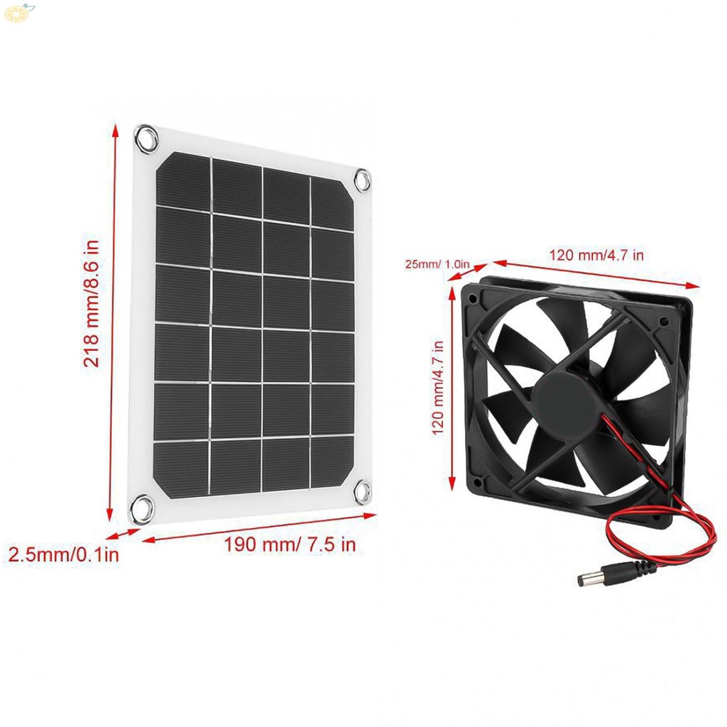 【VARSTR】Solar Exhaust Fan Ventilation Fan Exhaust Fan For Poultry House Greenhouse