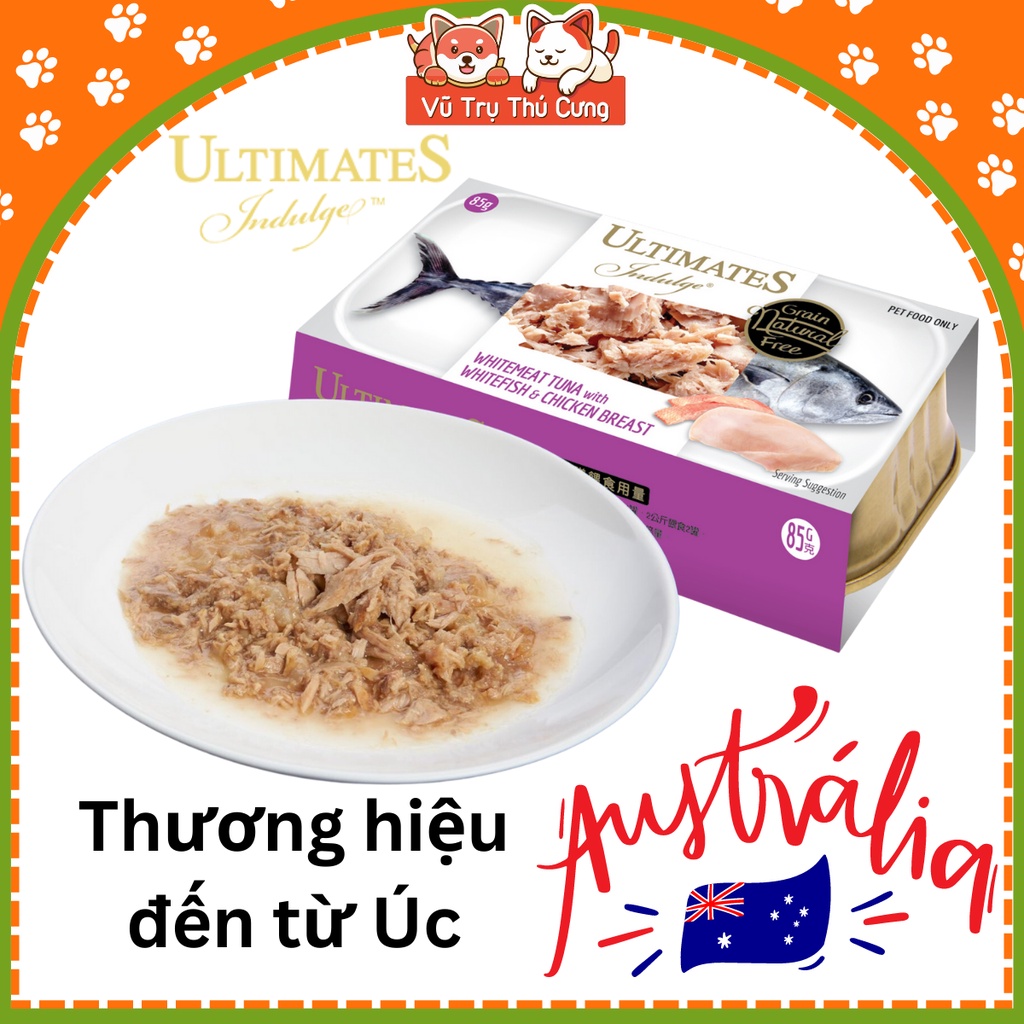 Pate Ultimates Indulge cho Mèo - Pate cao cấp thành phần thịt cá thật 85g