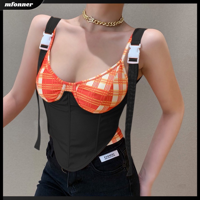 Áo Crop Top Ôm Dáng Màu Sắc Trơn Có Dây Điều Chỉnh Được Cho Nữ