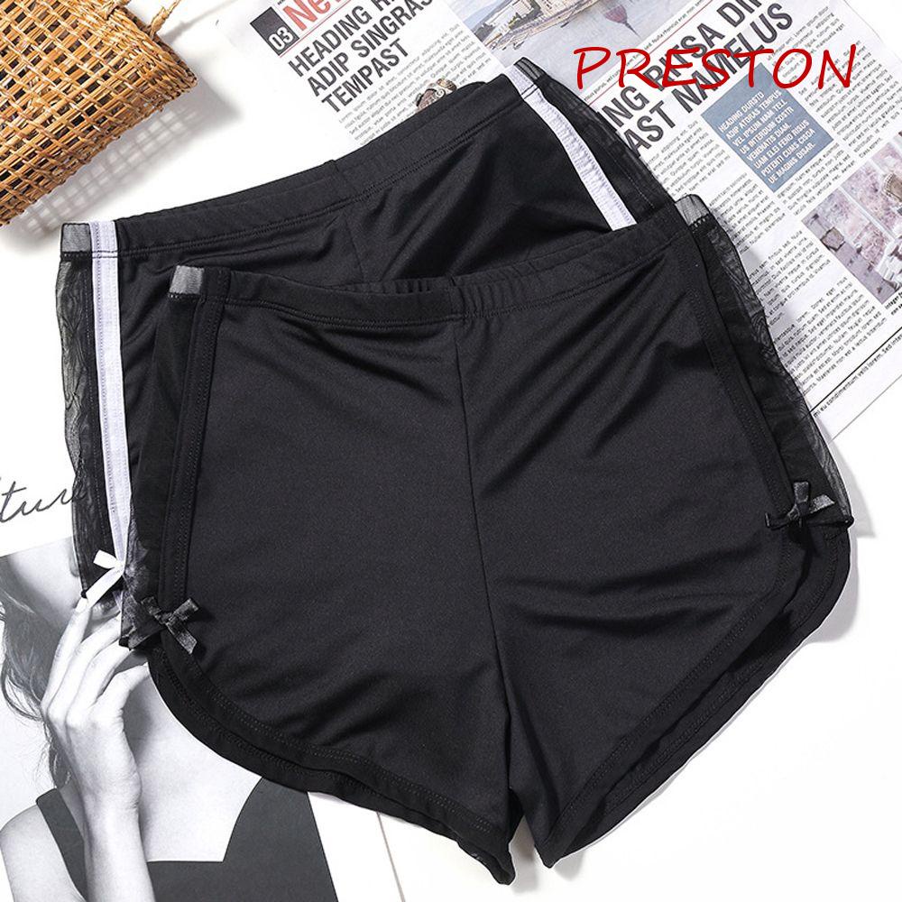 Quần Lót Boxer Ngắn Không Đường May Thoáng Khí Màu Sắc Đơn Giản Cho Nữ