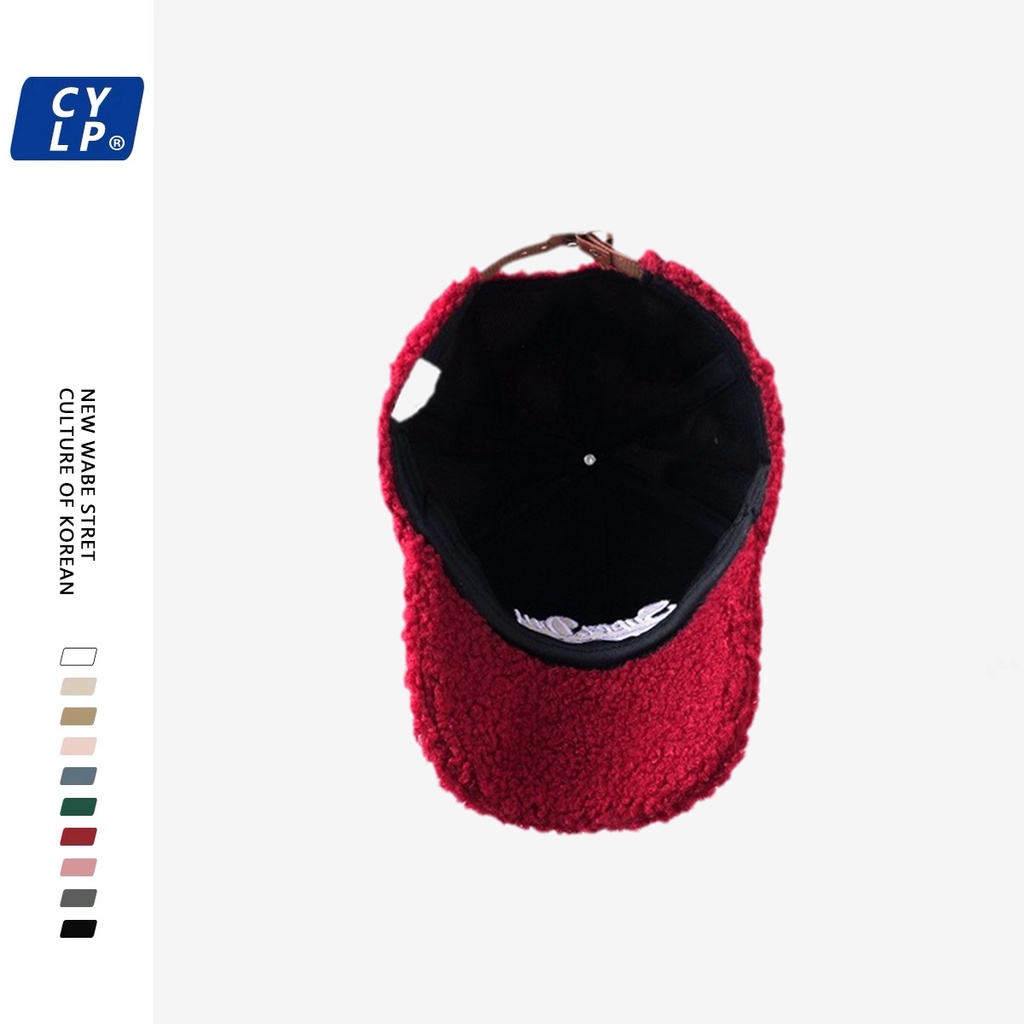 Nón Lưỡi Trai Len Lông Cừu Thêu Chữ Thời Trang Đường Phố Hàn Quốc