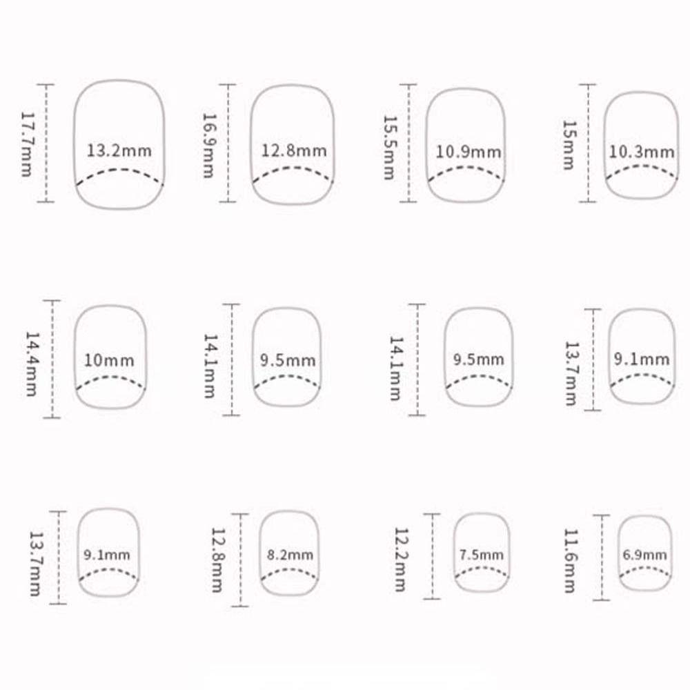 Bộ Móng Tay Giả Ngắn Bằng Nhựa Che Phủ Toàn Diện Họa Tiết Hoa Lá DIY