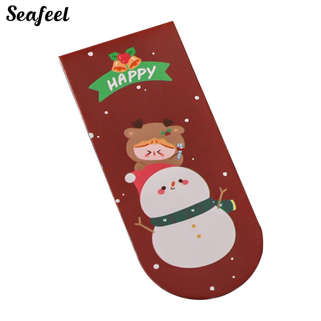 Set 2 Phụ Kiện Trang Trí Giáng Sinh Bằng Giấy Hai Mặt Họa Tiết Hoạt Hình Sáng Tạo