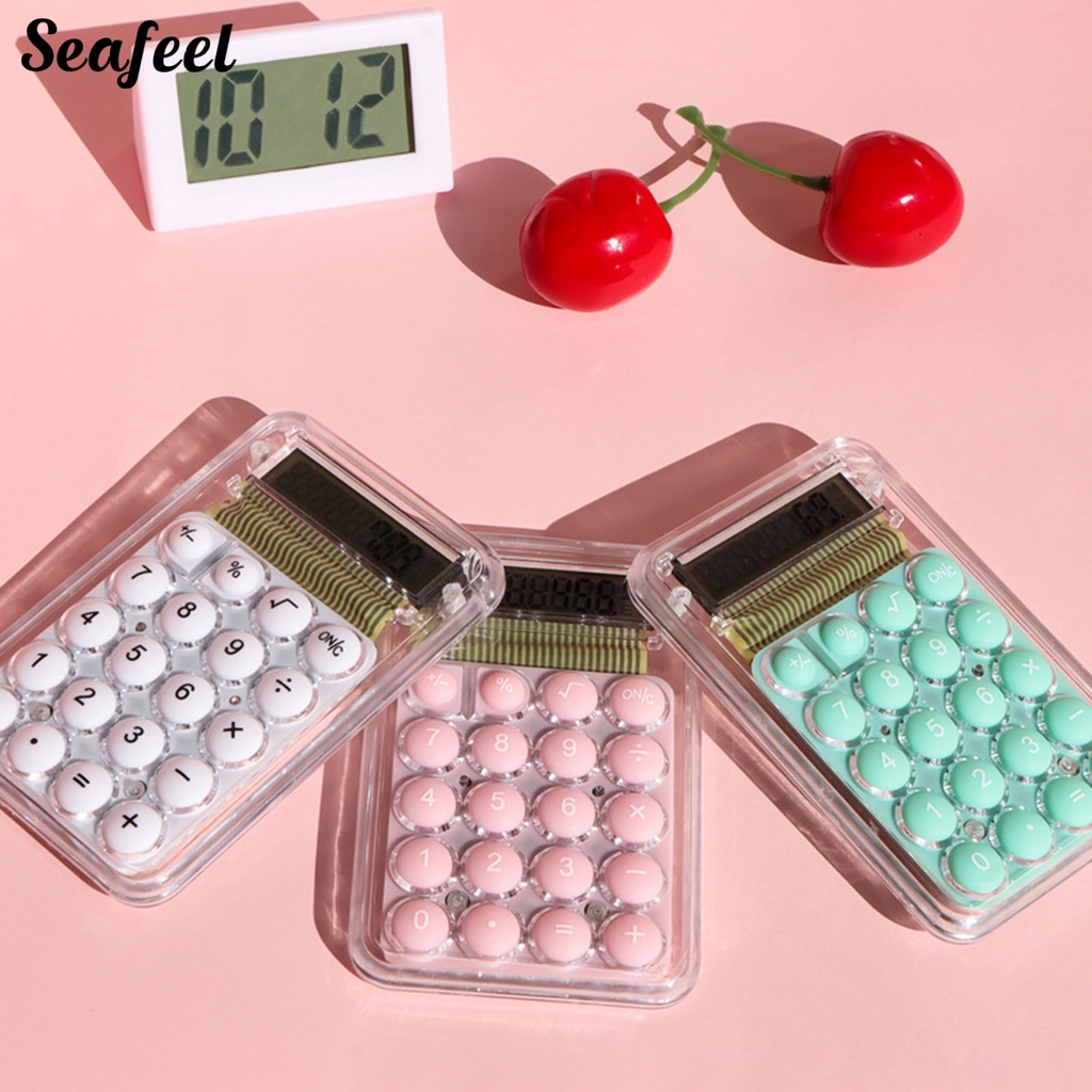 Máy Tính Mini 8 Số Trong Suốt Không Gây Tiếng Ồn