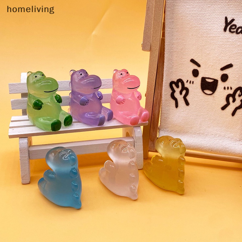 Phụ Kiện Trang Sức Hình Khủng Long Mini Bằng Nhựa Phát Sáng Dễ Thương DIY