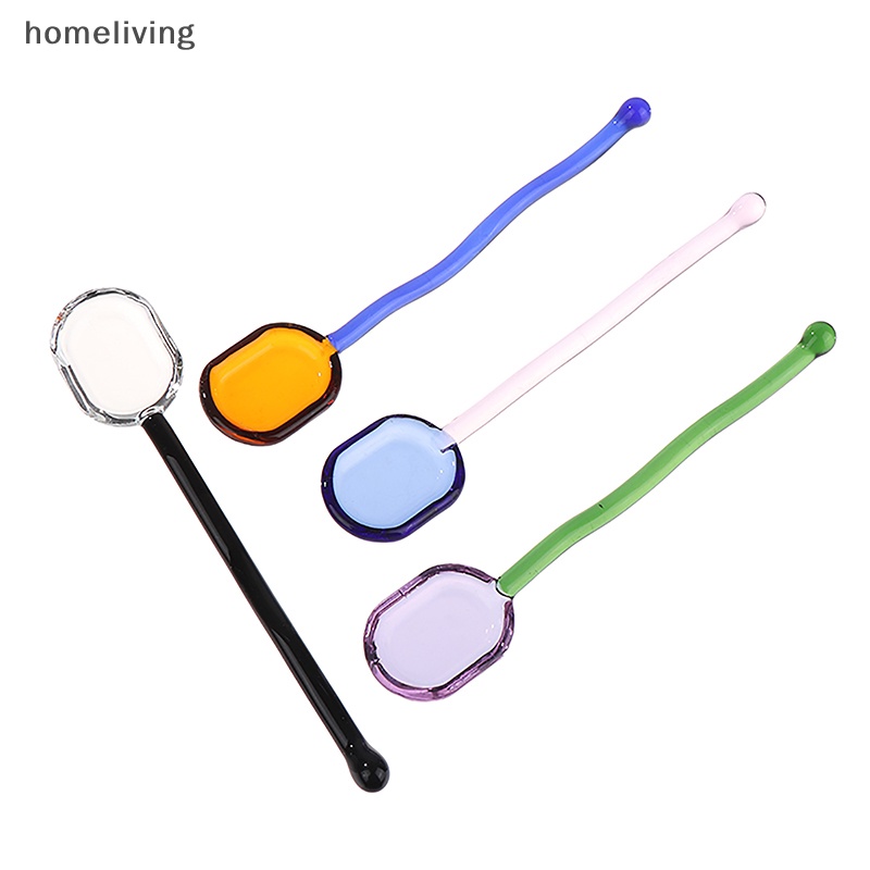 1 Muỗng Cà Phê Bằng Thủy Tinh Trong Suốt Tay Cầm Dài Sáng Tạo