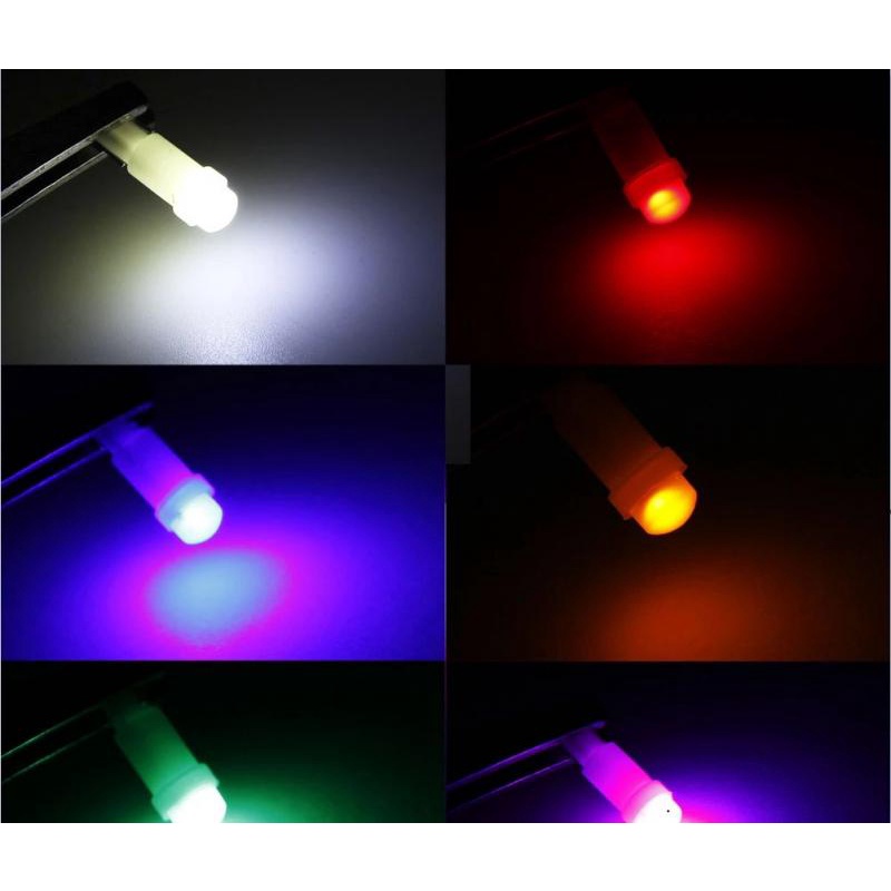 Bộ 10 Đèn LED T5 W1.2W W3W 4014 Siêu Sáng Cho Xe Hơi