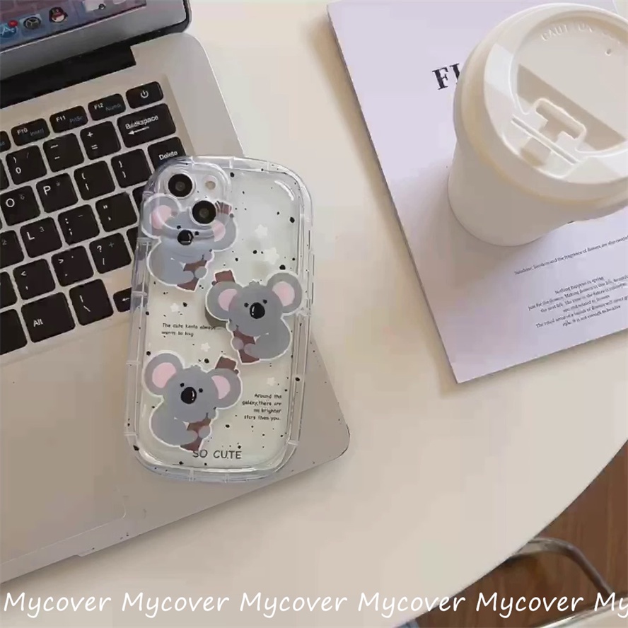 Ốp Điện Thoại Silicon Trong Suốt Hình Gấu Koala Cho iPhone 11 12 13 14 Pro Max X Xr Xs 8 7 6 Plus SE 2020