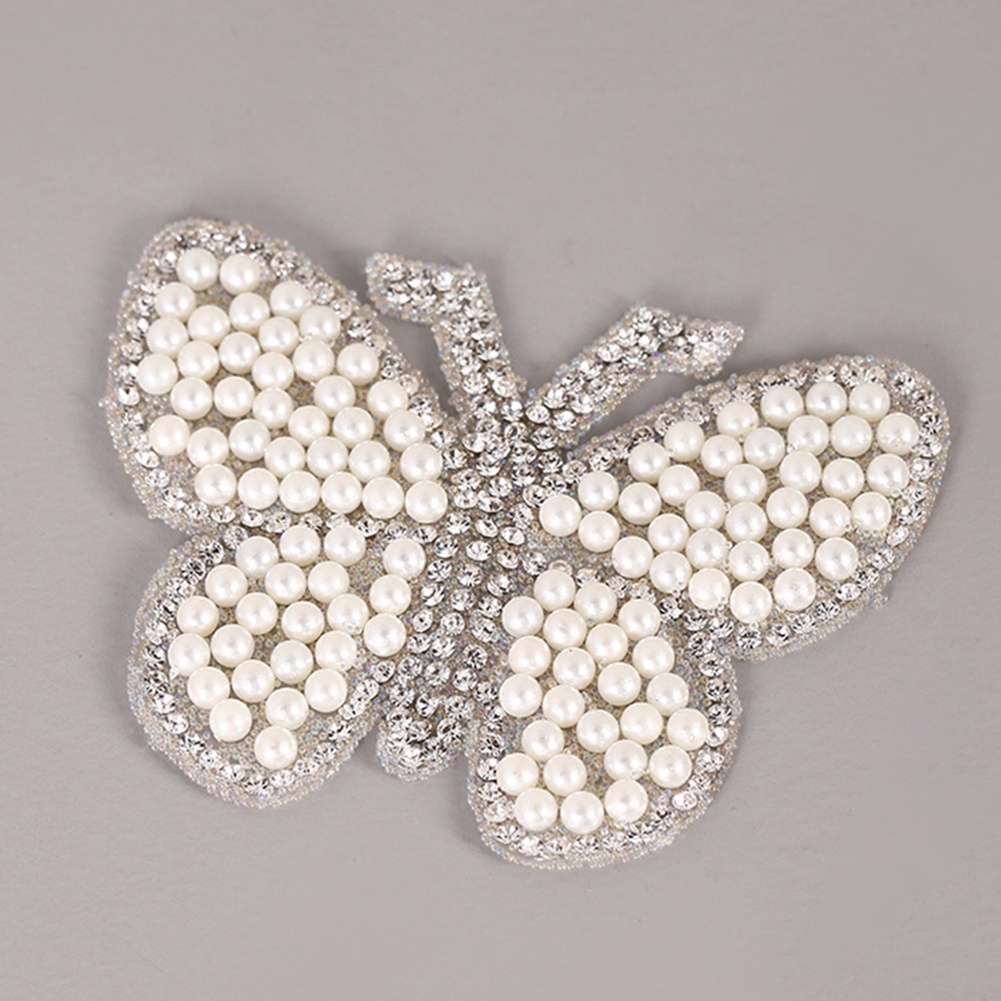 Miếng Dán Trang Trí Quần Áo Hình Bướm Bằng Đá Quý DIY