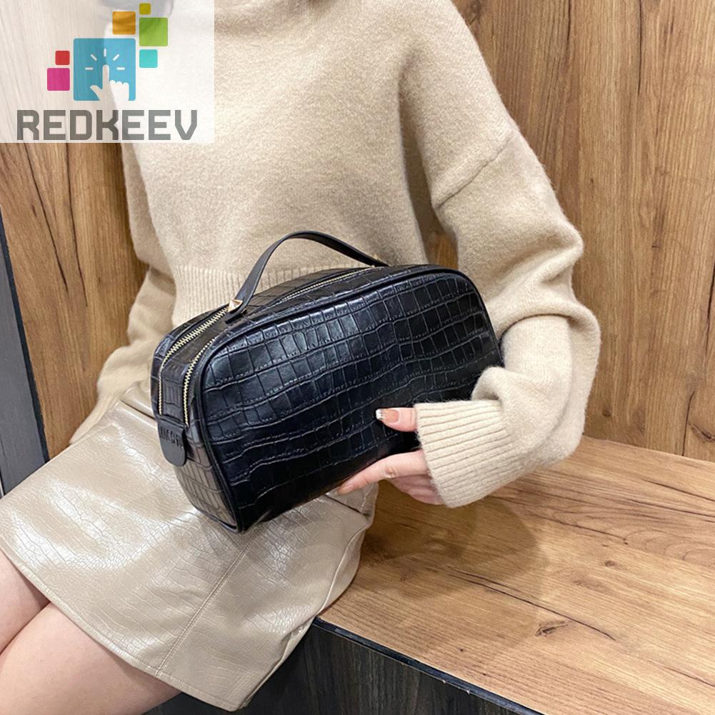 Set 2 Túi Đựng Mỹ Phẩm Bằng PU Sức Chứa Lớn Tiện Dụng Cho Nữ