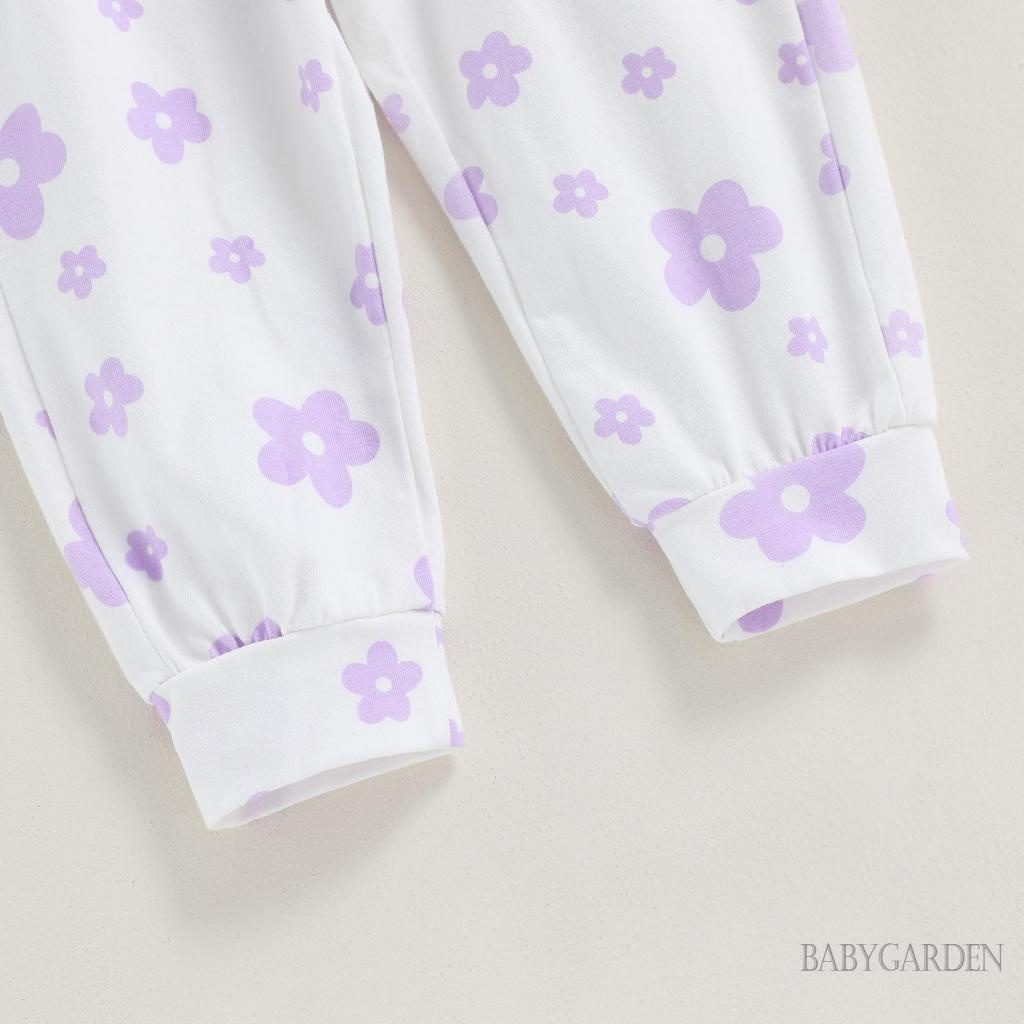 Set Đồ 2 Món Gồm Áo Sweater Tay Dài In Họa Tiết Hoa + Quần Dài Dễ Thương Cho Bé Gái 6 Tháng-5 Tuổi