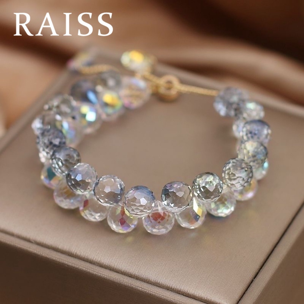 Vòng Tay Hai Lớp Đính Hạt Pha Lê Tím Thời Trang Cho Nữ