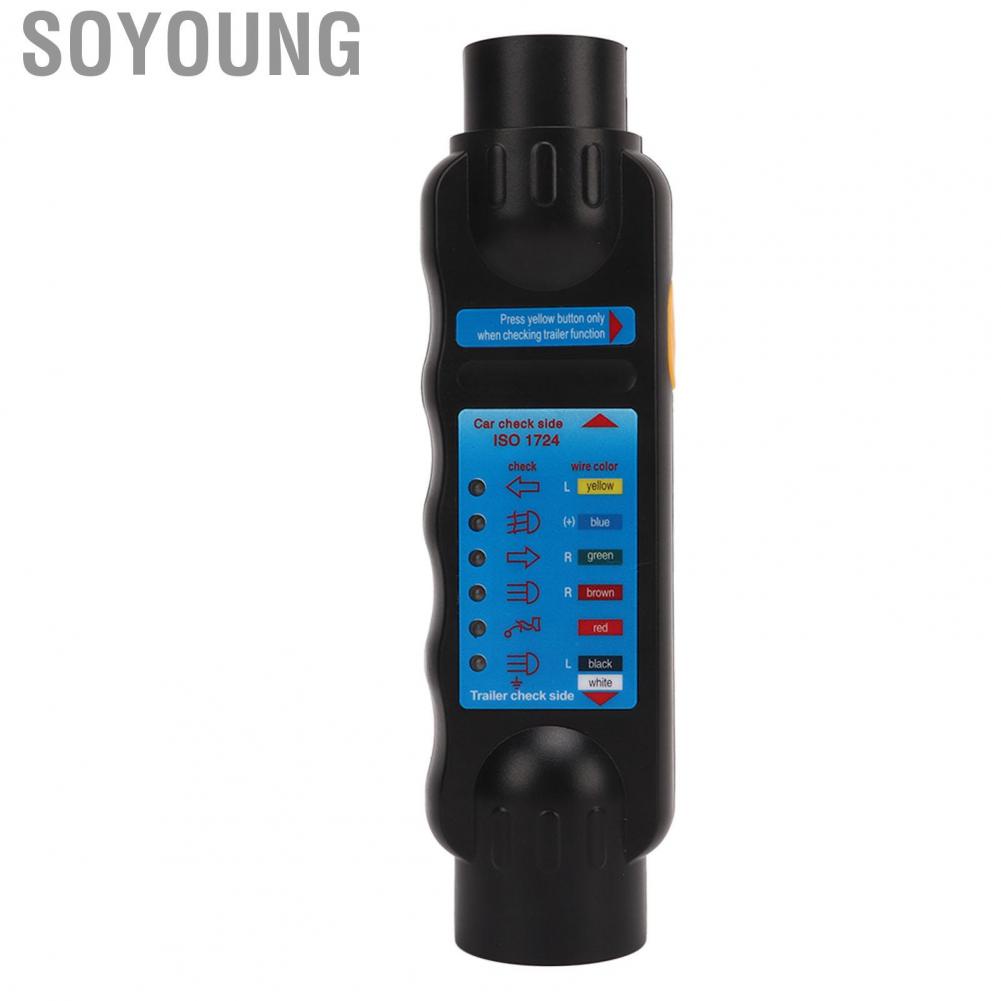 Soyoung Towing Light Diagnostic Tool 7pin Easy Operation 12V Plug and Play Trailer Wiring Circuit Tester  Powered for
