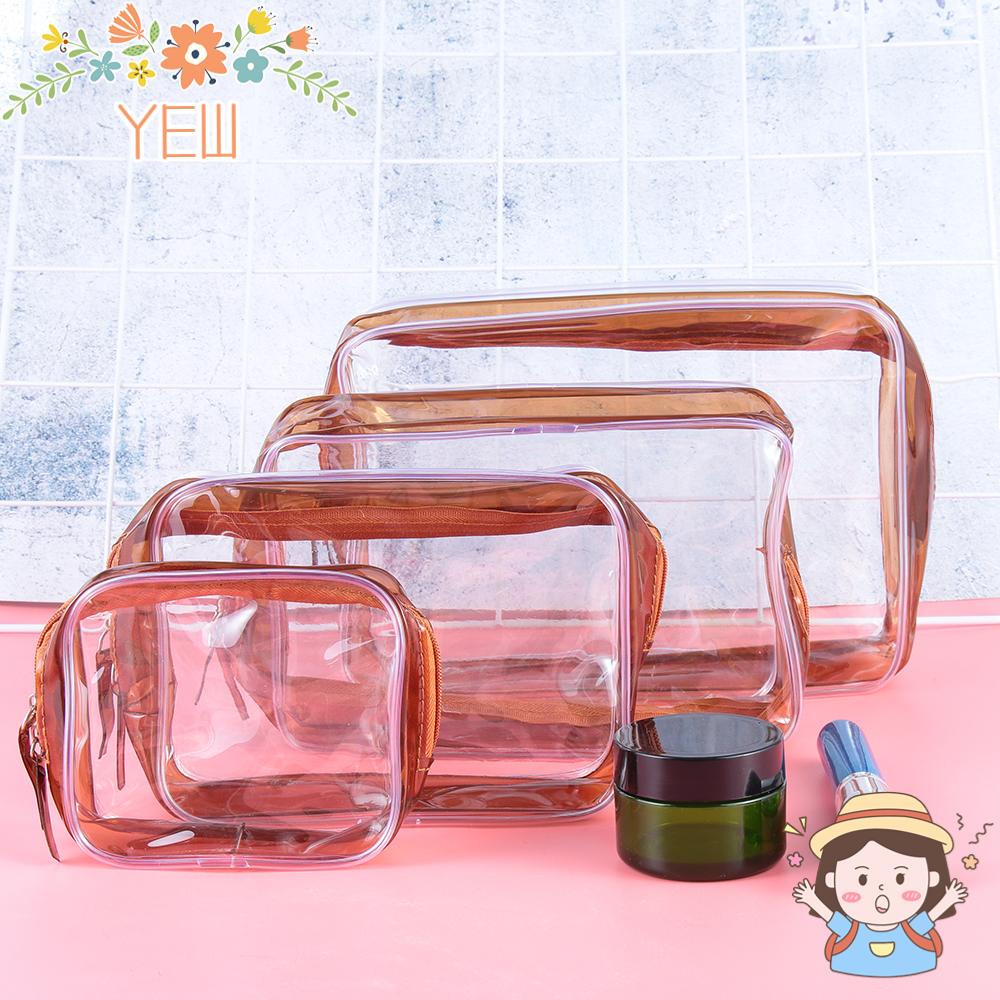 Túi Đựng Mỹ Phẩm Bằng PVC Trong Suốt Chống Thấm Nước Tiện Dụng Cho Nữ