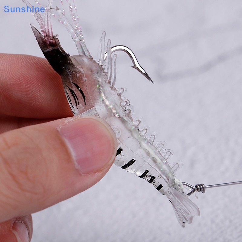 1 Mồi Câu Cá Hình Tôm Nhân Tạo 9cm / 6g Có Móc Câu Tiện Dụng