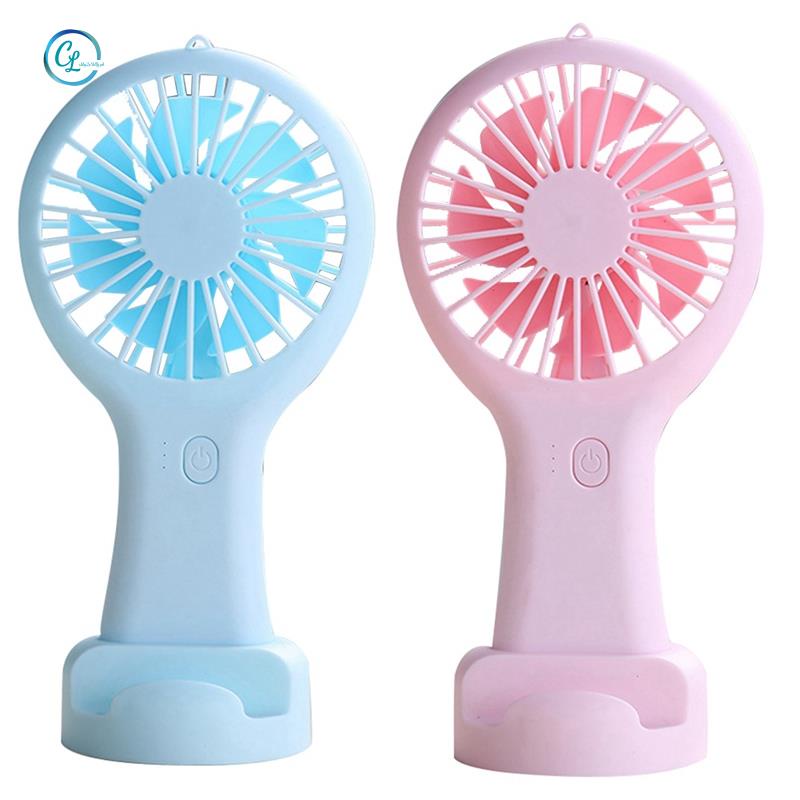 Set 2 Quạt Mini Cầm Tay Di Động Có Thể Sạc Lại Cho Đi Du Lịch