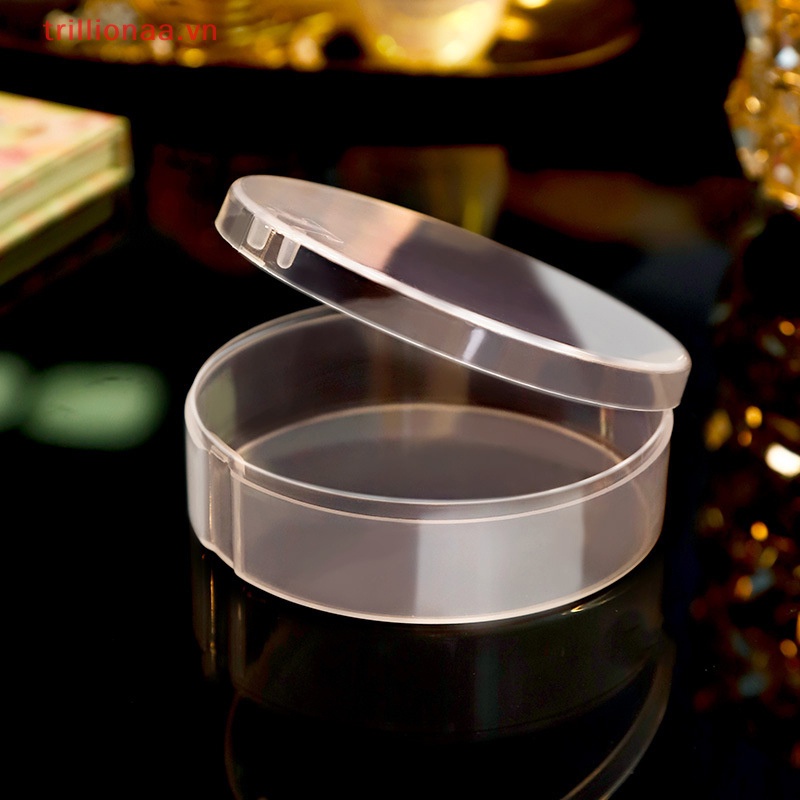 Hộp Đựng Mút Trang Điểm Trong Suốt Hình Tròn Tiện Dụng