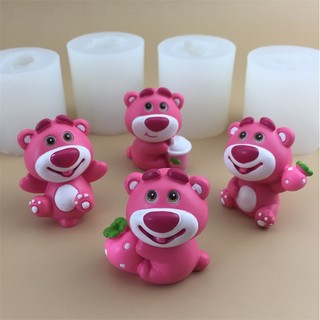 Khuôn Silicone Làm Mặt Dây Chuyền / Đèn Cầy / Nến Hình Gấu / Xe Hơi 3D DIY