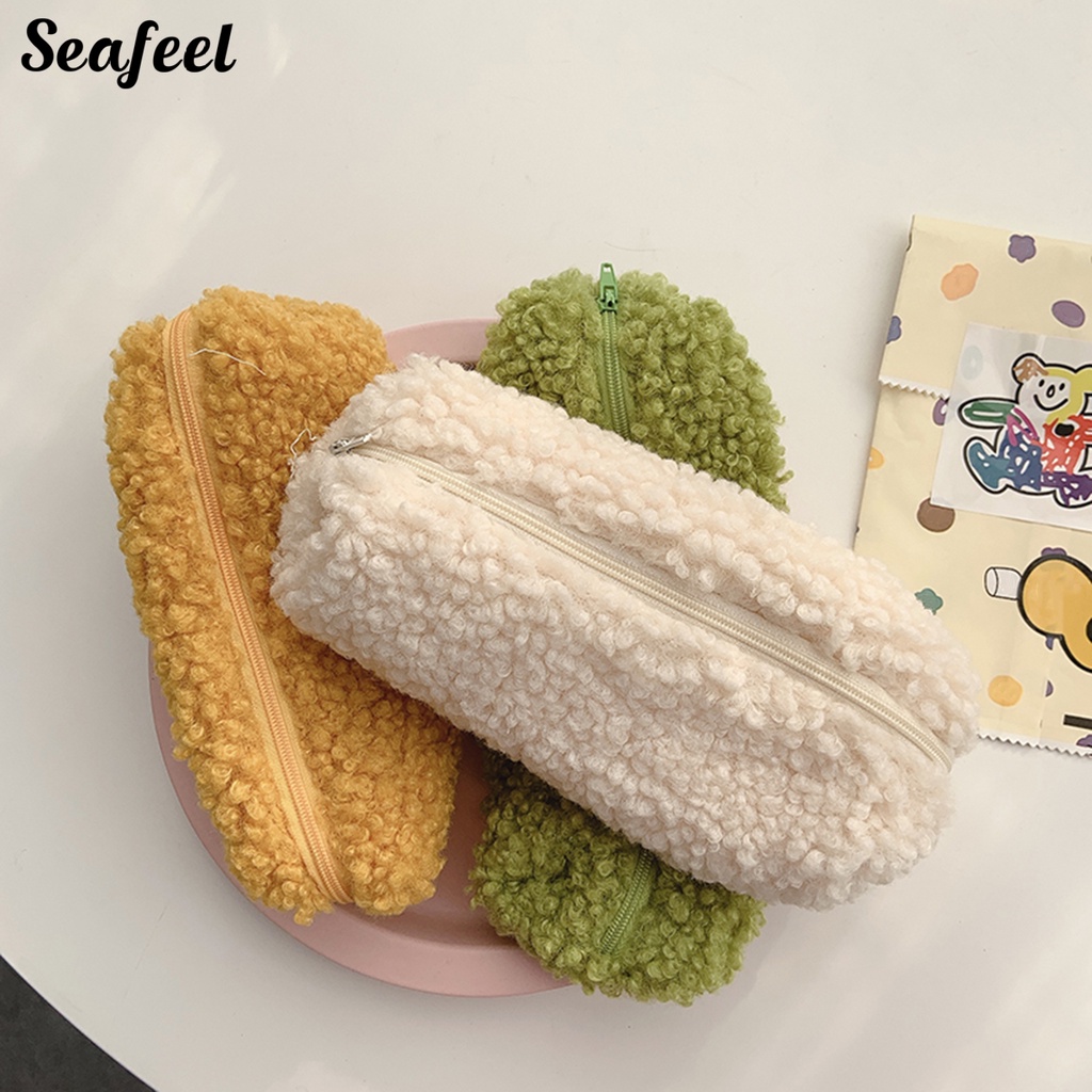 Túi Đựng Bút Bằng Vải Bông Chống Bụi Sức Chứa Lớn Dễ Thương Có Thể Tái Sử Dụng