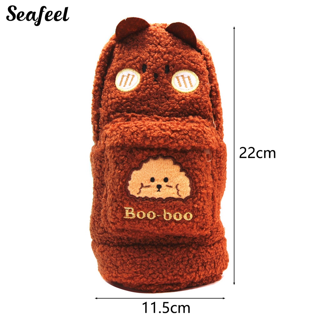 Túi Đựng Bút Lông Xù Chống Mòn Đa Năng Sức Chứa Lớn