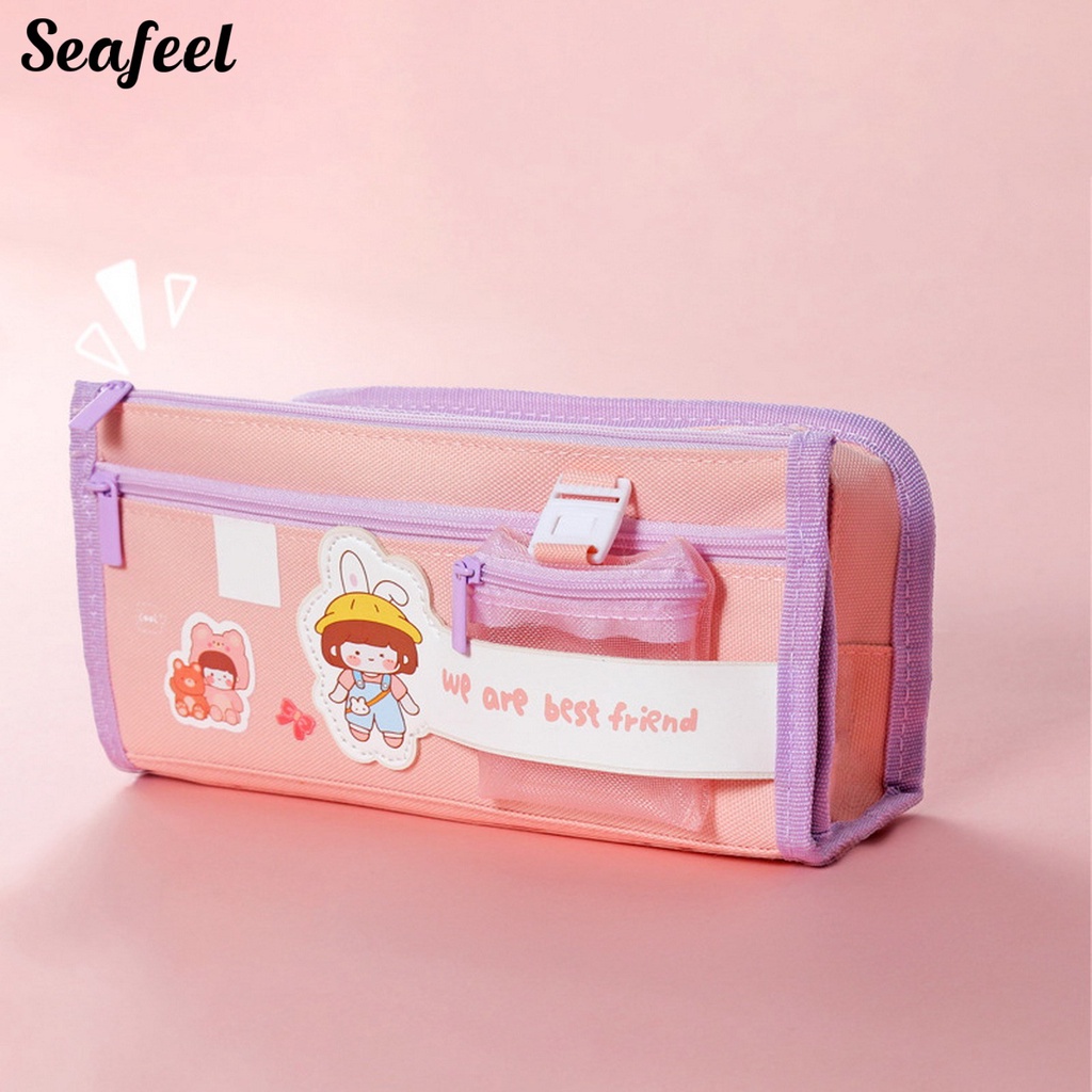 Túi Đựng Bút Họa Tiết Hoạt Hình Nhiều Kiểu Dáng Sức Chứa Lớn Chống Thấm Nước Có Thể Tháo Rời