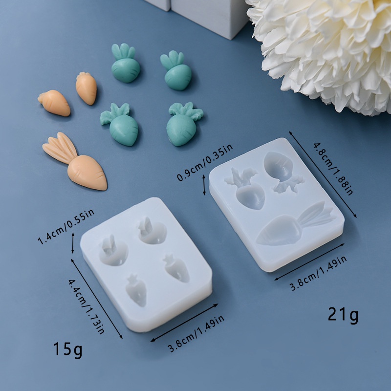 Khuôn Làm Bánh Chất Liệu Silicone Hình Củ Cà Rốt Dễ Thương
