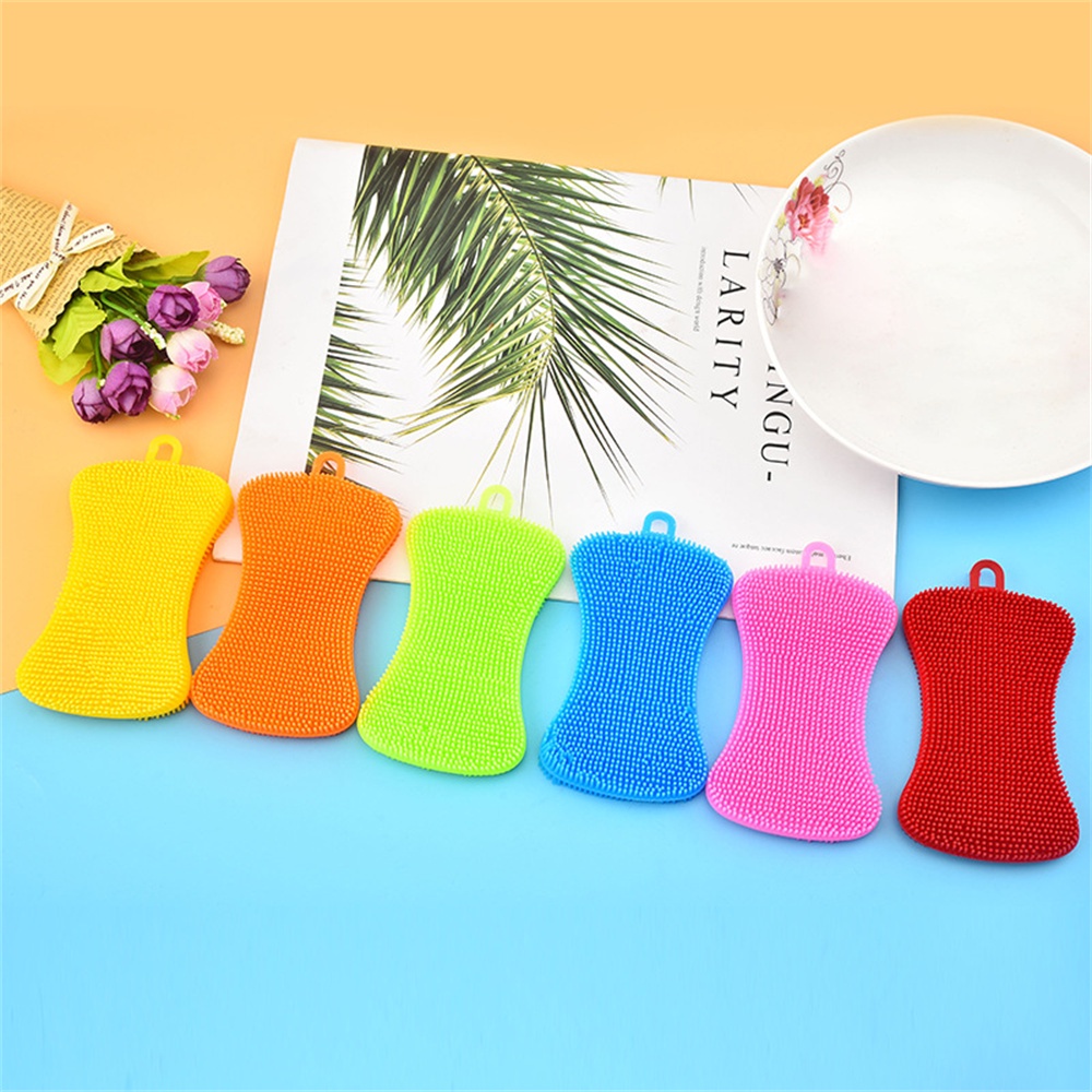 Bàn chải làm sạch bát đĩa EELHOE bằng silicon làm sạch bụi bẩn/ dầu chống dính cho nhà bếp gia đình