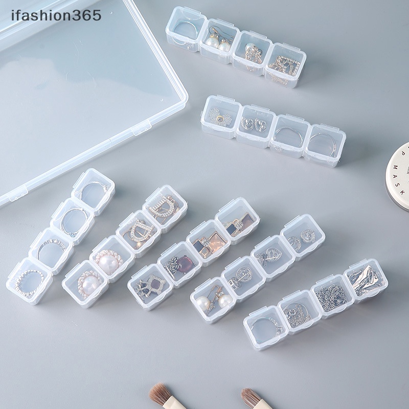 Hộp Nhựa Rỗng Trong Suốt 28 Ngăn Đựng Hạt / Trang Sức / Móng Tay Tiện Dụng ifashion365
