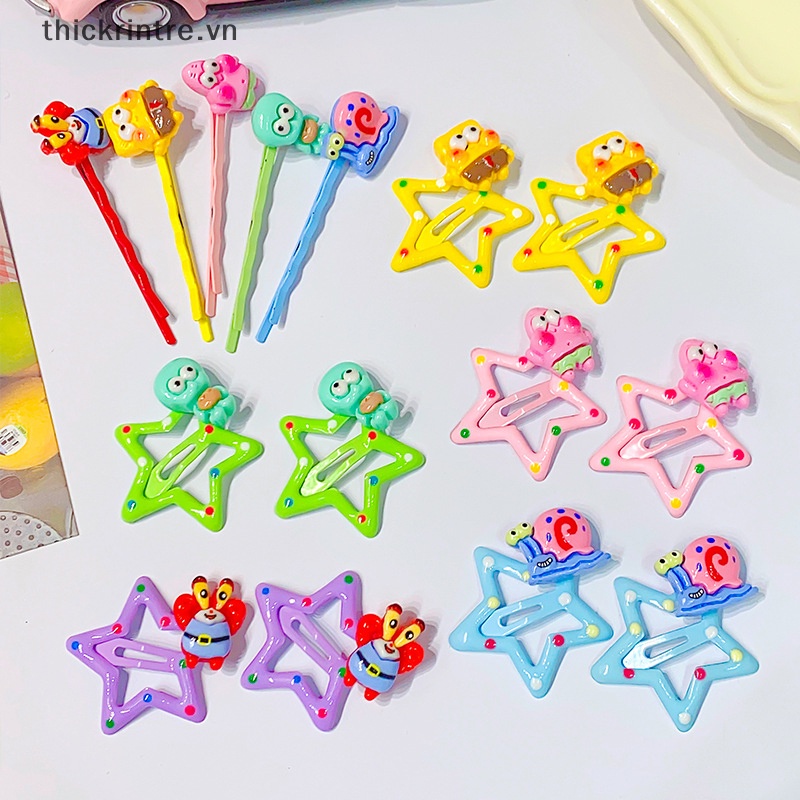 Set 2 Kẹp Tóc Hoạt Hình Dễ Thương Cho Bé Gái