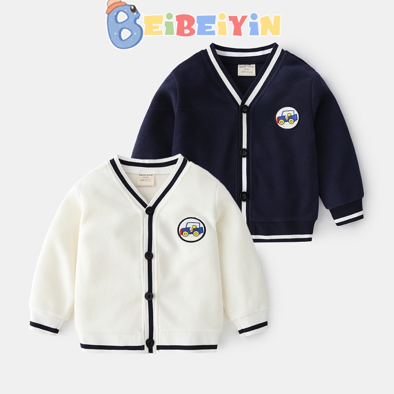 Áo Khoác Len cardigan Cổ Chữ V Phong Cách Hàn Quốc Mới Cho Bé Trai