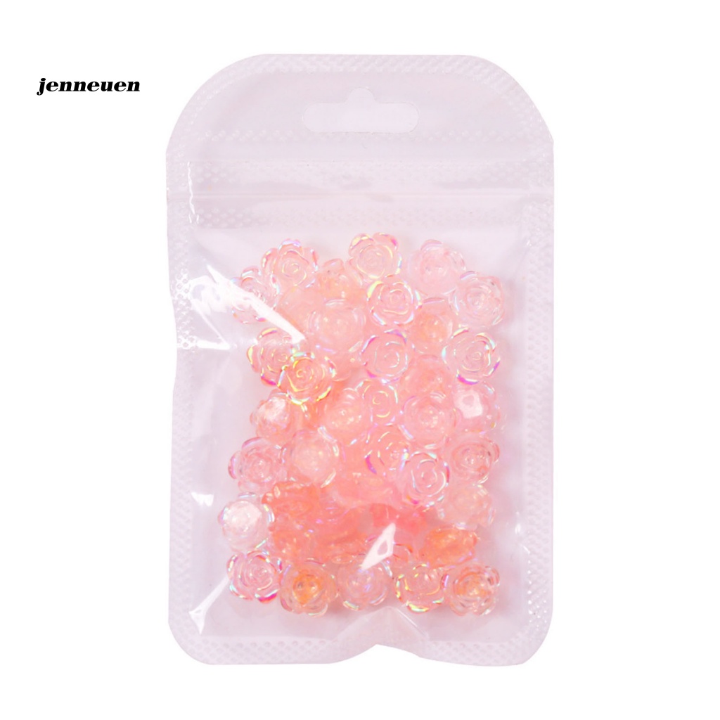 1 Túi Hạt Charm Hình Hoa Trà 3D Màu Sắc Sống Động Trang Trí Móng Tay