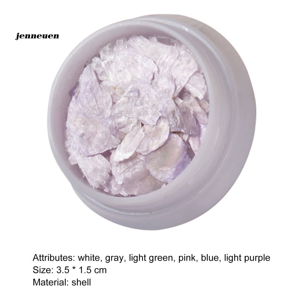 1 Hộp Phụ Kiện Trang Trí Móng Tay Hình Vỏ Sò Lấp Lánh DIY