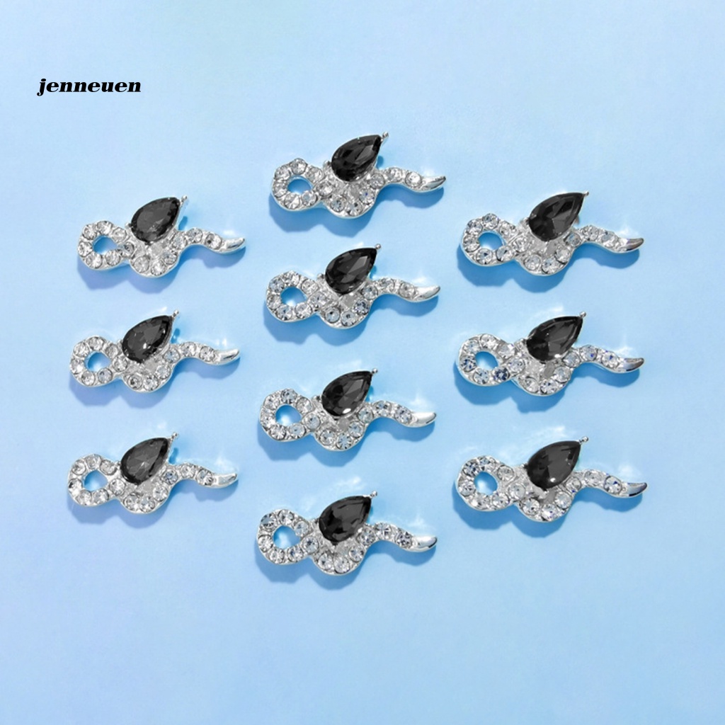 Set 10 Phụ Kiện Trang Trí Móng Nghệ Thuật Bằng Hợp Kim Đính Đá DIY