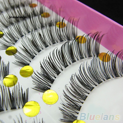 Set 10 Cặp Lông Mi Giả Dài Và Dày Tự Nhiên Màu Đen