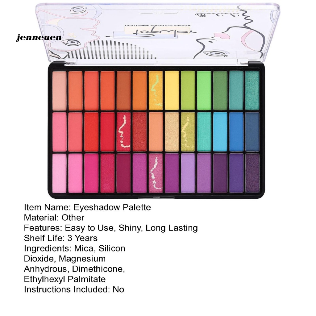 Bảng Phấn Mắt 39 Màu Tông Đất Mịn Màng Không Bay Phấn Cho Học Sinh