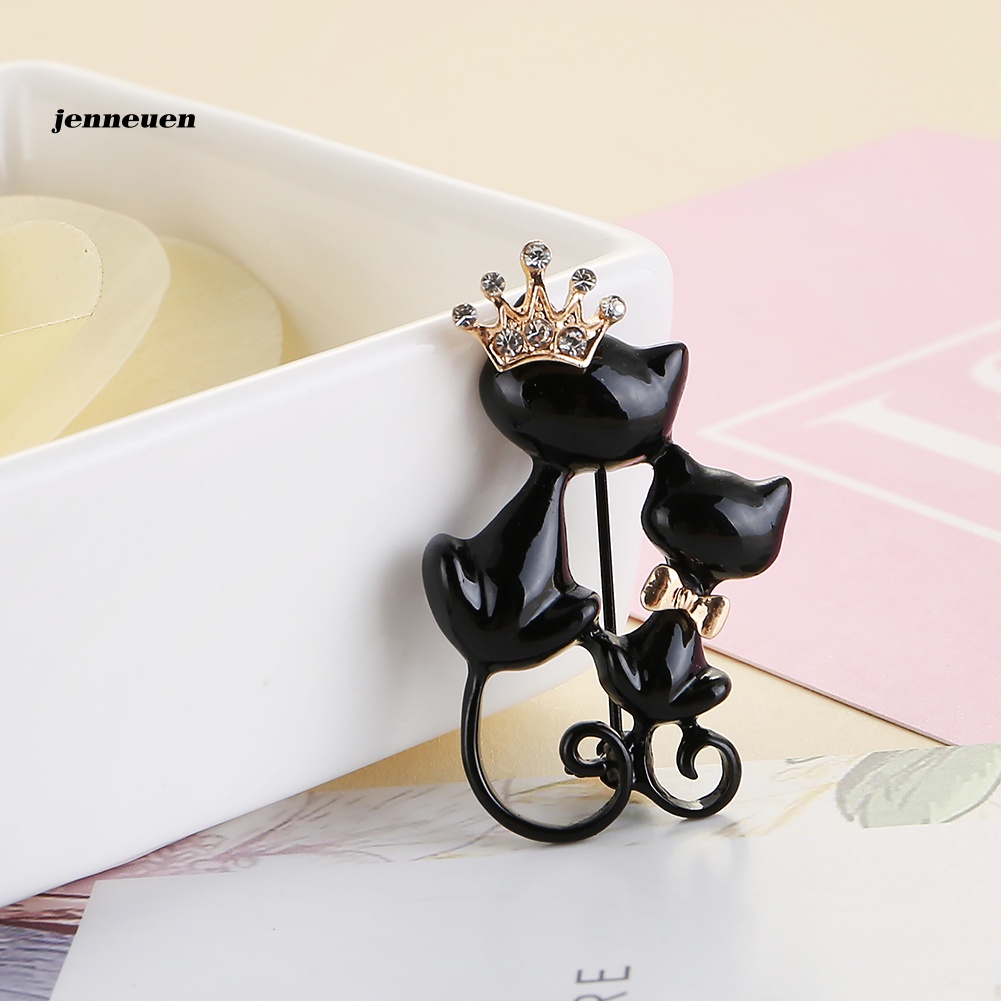 Trâm Cài Áo Hình Mèo Bằng Đá Thời Trang