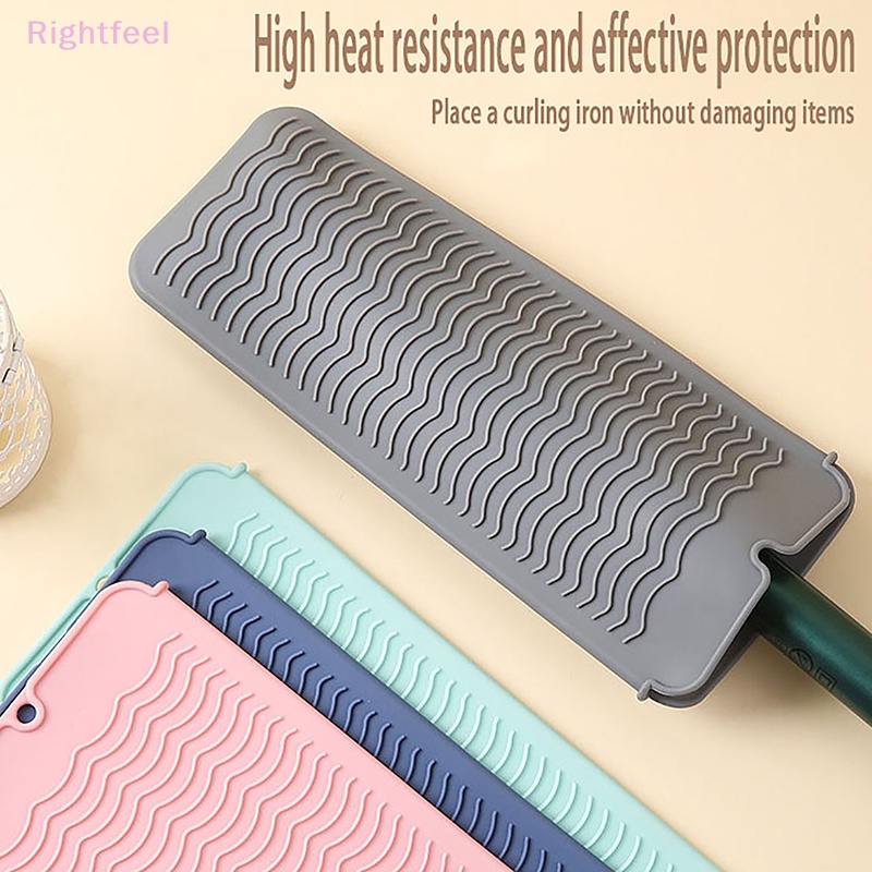 1 Tấm Silicon Bọc Máy Uốn Tóc Chống Trượt Cách Nhiệt Tiện Dụng