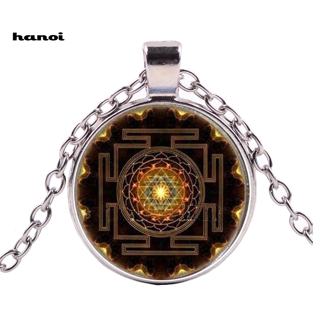 Vòng cổ Mặt Tròn Họa Tiết Mandala Thời Trang