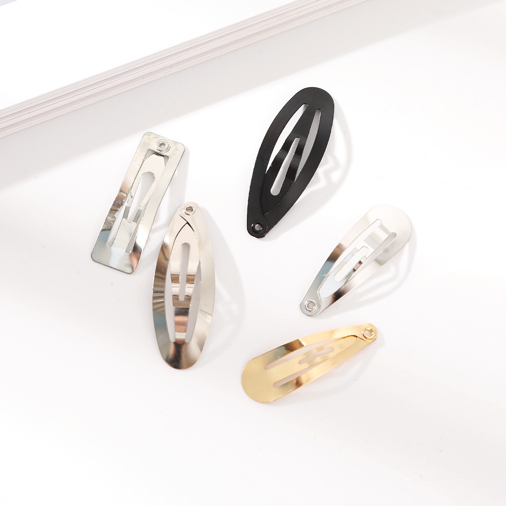 Set 5 / 10 / 20 / 30 Kẹp Tóc Kim Loại Màu Bạc Thời Trang Cho Nữ