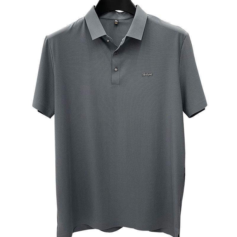 Áo Thun Polo Vải Lụa Lạnh Cổ Bẻ Thời Trang Mùa Hè Cho Nam