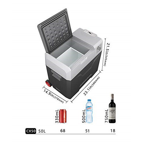 [Mã ELHA10 giảm 6% đơn 5TR] Tủ lạnh xe hơi CX50 50l có tay kéo bánh xe/T50 50l(2 ngăn riêng biệt)