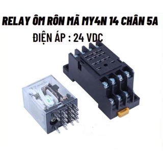 Relay 24v 14 chân 5a, rơ le trung gian, relay 14 chan 24v