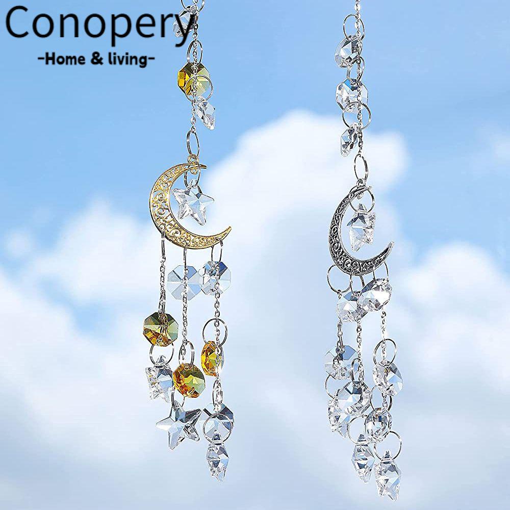 Conopery Chuông Gió Hình Hoa Hướng Dương Đính Pha Lê Sáng Tạo Trang Trí Sân Vườn